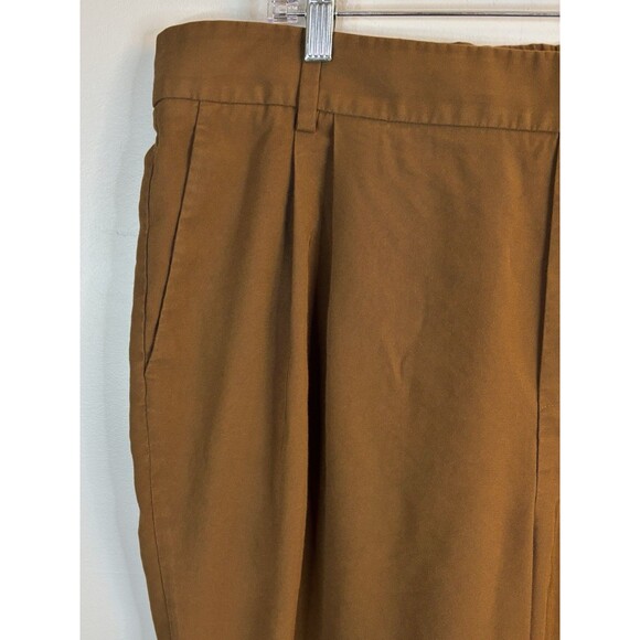 VINCE Stove Pipe Pull On Crop Pants Women XXL Dark Vicuna Ankle Pleated Trouser - Picture 5 of 11